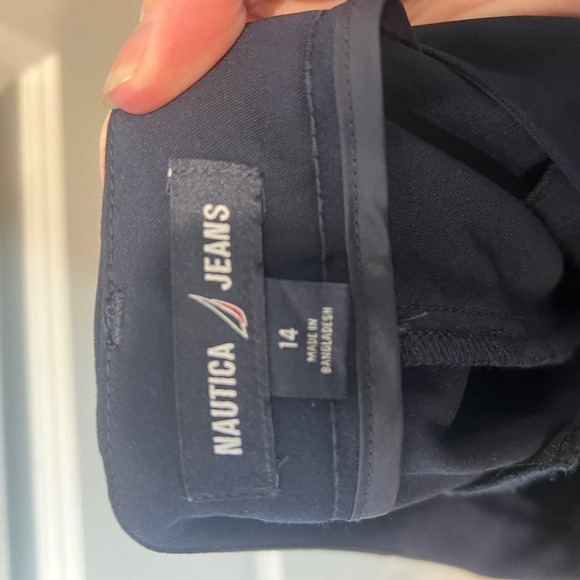 Nautica Jeans Womens Navy Blue Flat Front Pleated Golf Shorts Size 14 - Picture 5 of 6